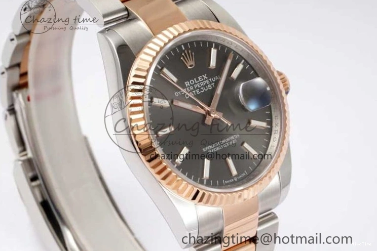 MiroTime 0414 Breathable DateJust 36mm DIWF 1:1 Best Edition 904L Steel Gray Dial on SS RG Oyster Bracelet SA 2310